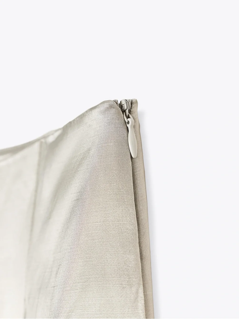 ZW COLLECTION LINEN-BLEND SATIN DARTED TROUSERS